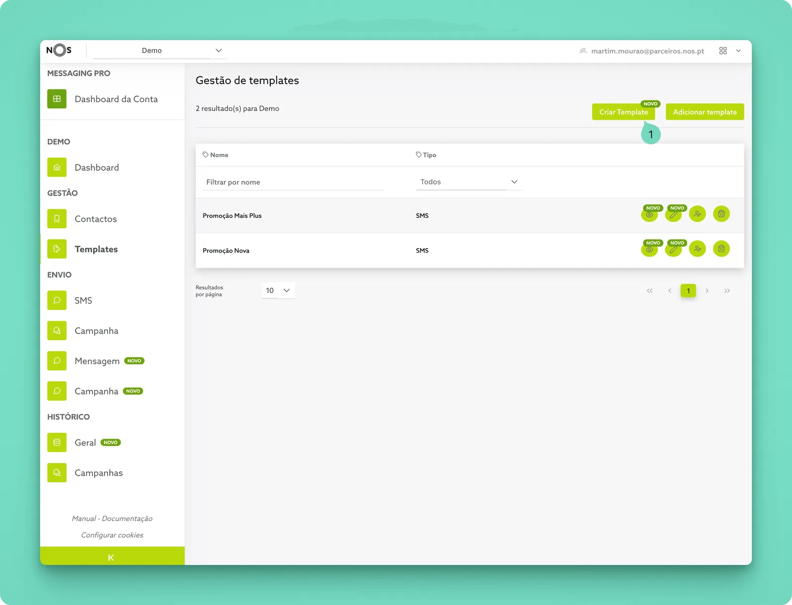 Create Template New Interface