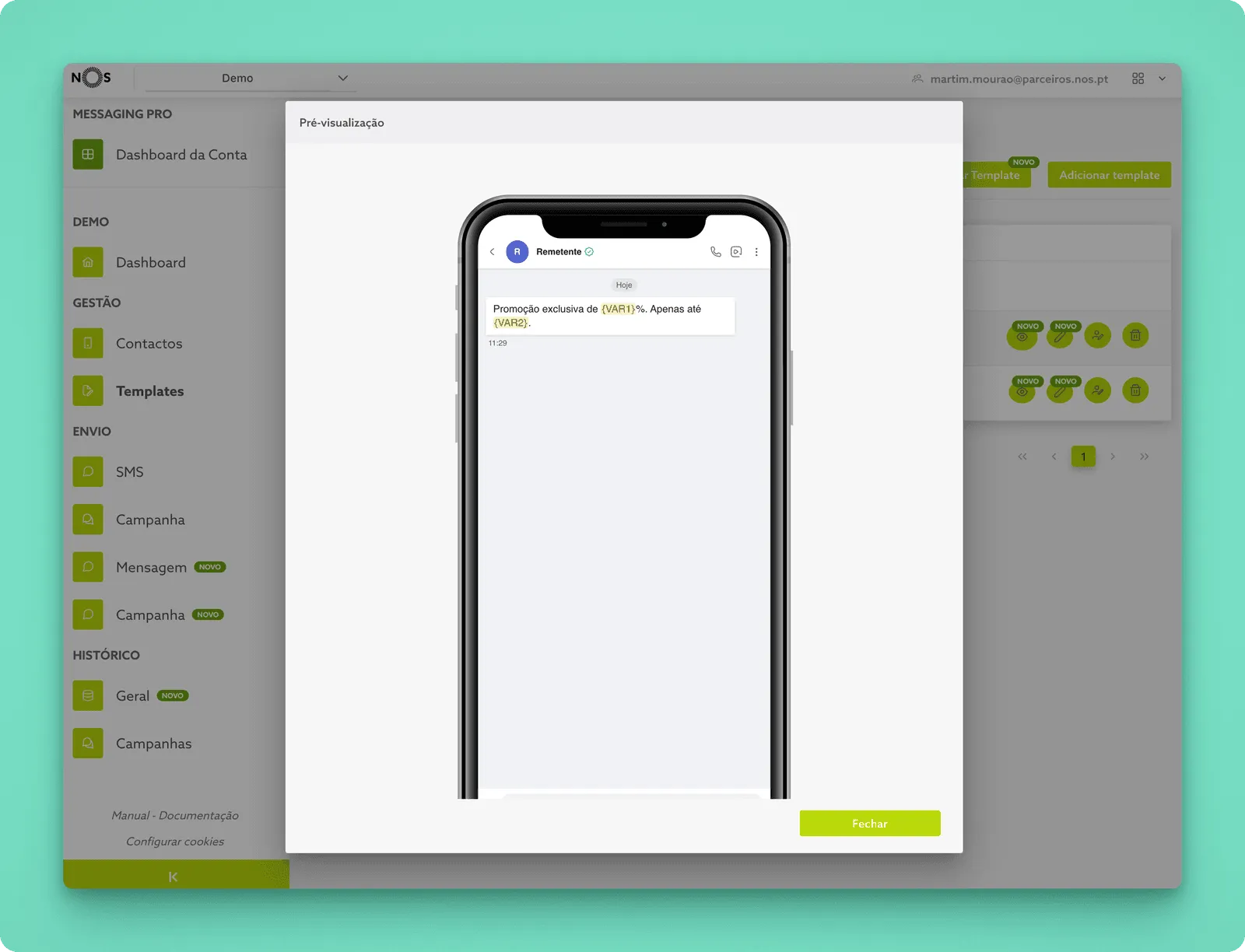 Preview Template New Interface